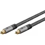 Cabo de áudio Goobay (WENTRONIC) 65306 — 3 m TOSLINK macho-macho, cobre, contactos banhados a ouro, preto/prateado