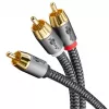 Cabo de áudio WENTRONIC Goobay 65301 — 3 m, 2×RCA para RCA, condutor de cobre, contactos banhados a ouro, blindagem magnética