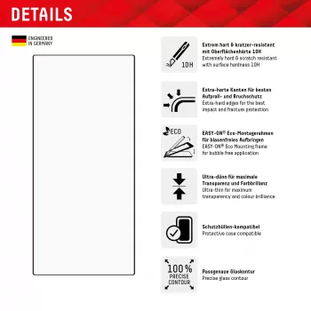 Película protetora de ecrã Displex + capa para Samsung Galaxy S24 Ultra, moldura de montagem Eco, cobertura total