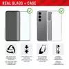 Película protetora de ecrã Displex + capa para Samsung Galaxy S24 Ultra, moldura de montagem Eco, cobertura total