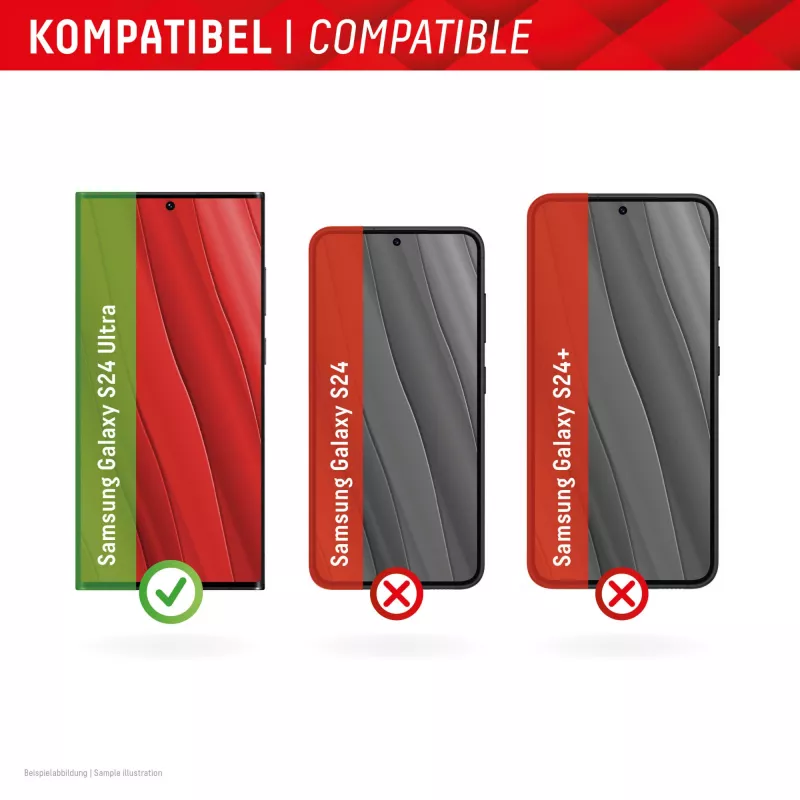 Película protetora de ecrã Displex + capa para Samsung Galaxy S24 Ultra, moldura de montagem Eco, cobertura total