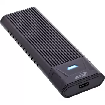 Caixa InLine USB3.2 Gen.2 USB-C para M.2 SSD (PCIe NVMe e SATA)