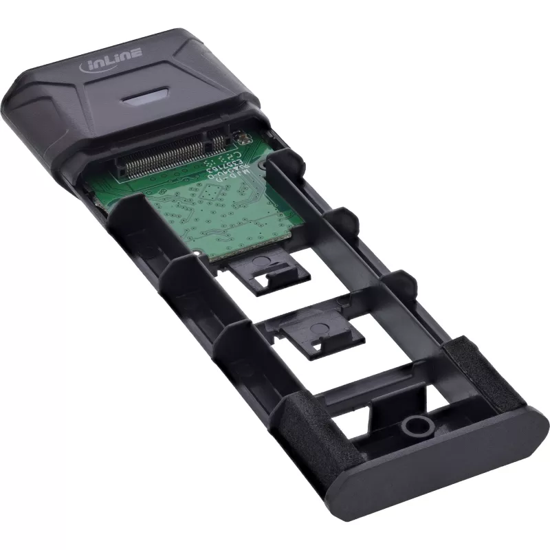Caixa InLine USB3.2 Gen.2 USB-C para M.2 SSD (PCIe NVMe e SATA)