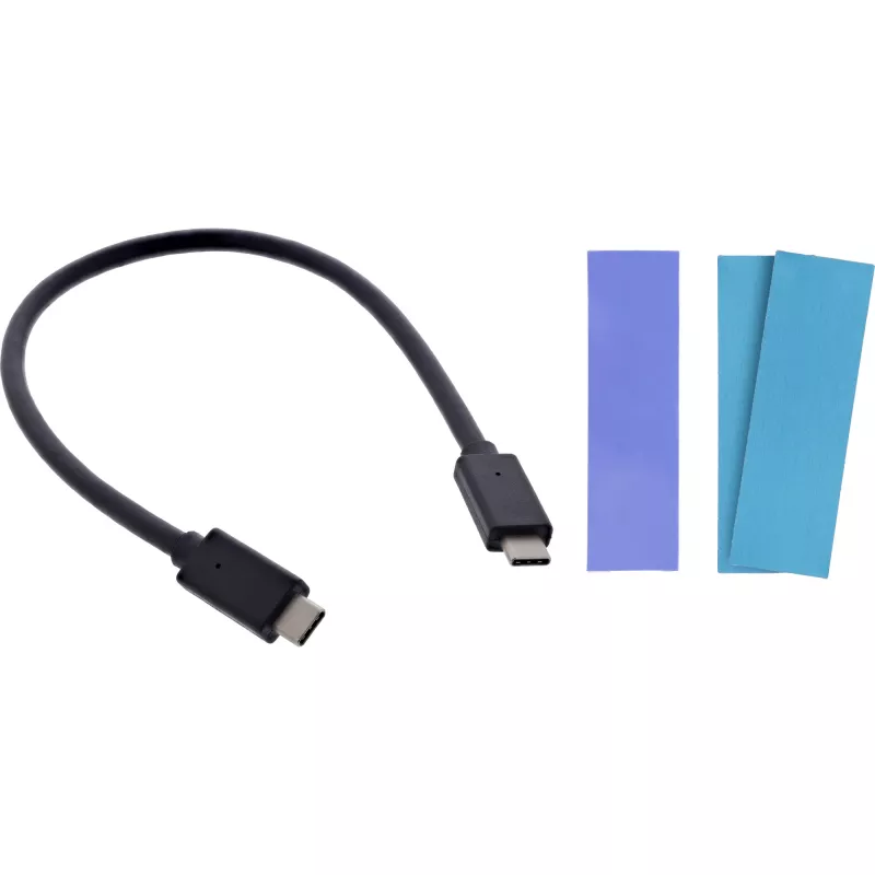 Caixa InLine USB3.2 Gen.2 USB-C para M.2 SSD (PCIe NVMe e SATA)