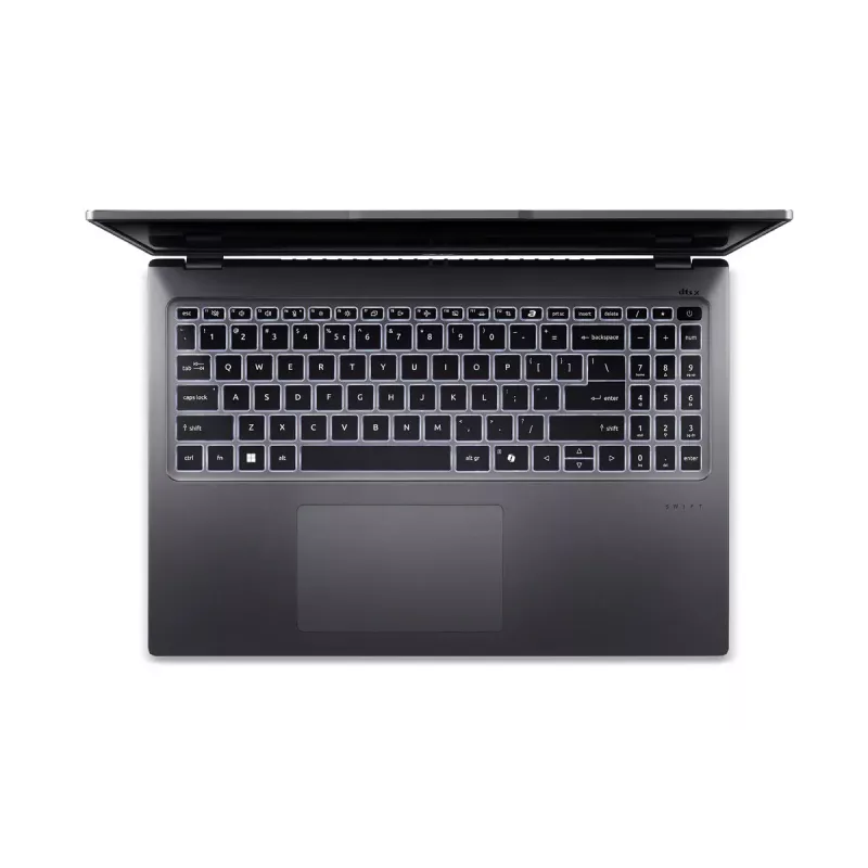 Portátil Acer Swift Go 16 SFG16-72-76Q5 — Intel Core Ultra 7 155U, 16 inch (40,6 cm) 3.2K 16 GB LPDDR5, 512 GB SSD, Windows 11 Home, Cinzento