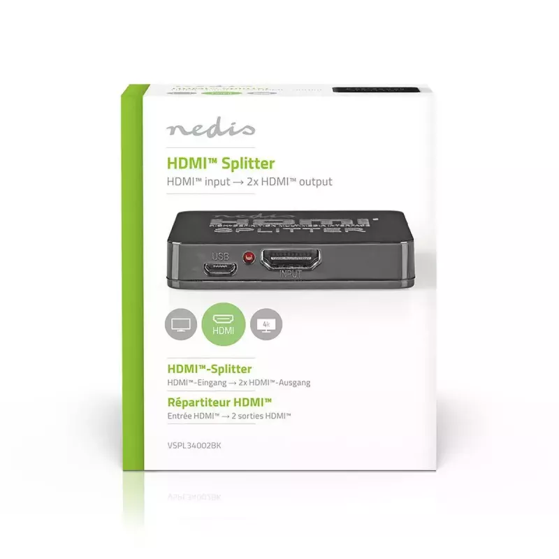 Splitter de vídeo Nedis VSPL34002BK