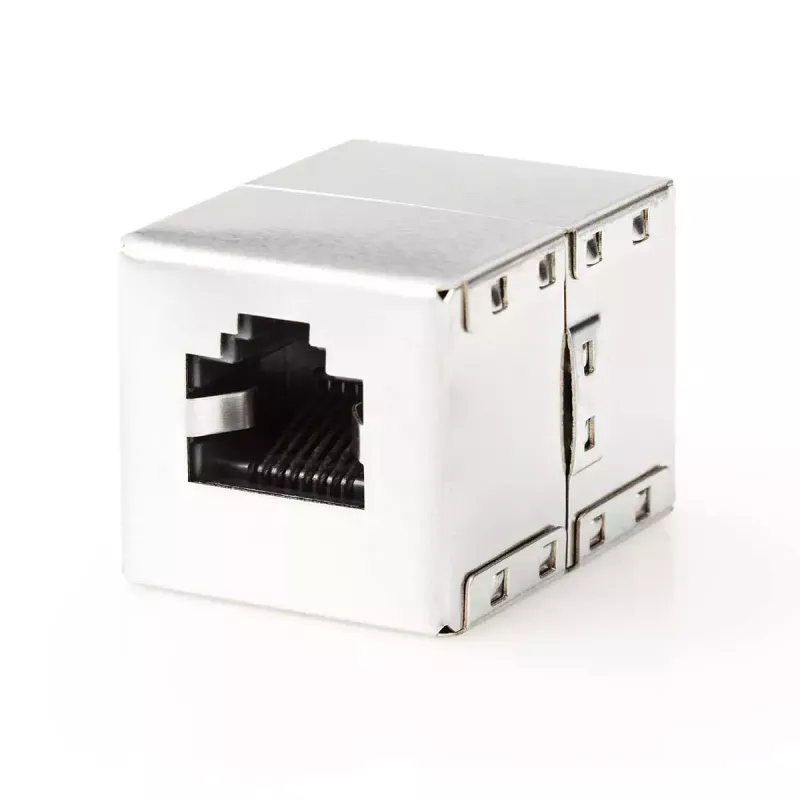 Conector de cabo Nedis CCGB89011ME RJ45 metal conector fêmea/conector fêmea