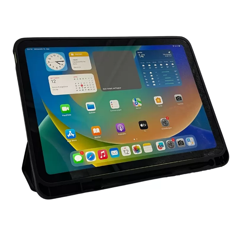 Deqster Capa Slim para iPad 10.9 (10.ª geração), preta, com suporte para lápis