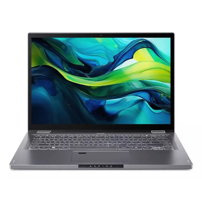 Portátil 2 em 1 Acer Aspire Spin 14 ASP14-52MTN-75Q5, Intel Core Ultra 7 155U, 35,6 cm (14 polegadas) WUXGA IPS ecrã tátil 1920 x 1200, 16 GB RAM, 1 TB SSD, Intel Graphics, Wi-Fi 6E, Windows 11 Home, cinzento aço