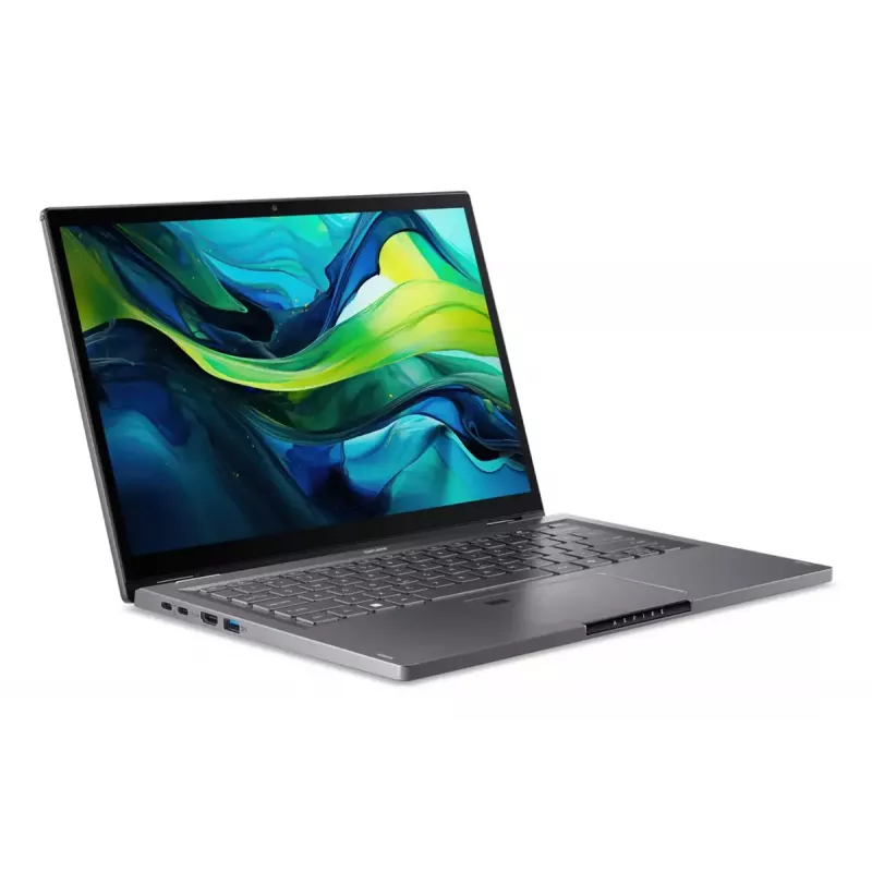 Portátil 2 em 1 Acer Aspire Spin 14 ASP14-52MTN-75Q5, Intel Core Ultra 7 155U, 35,6 cm (14 polegadas) WUXGA IPS ecrã tátil 1920 x 1200, 16 GB RAM, 1 TB SSD, Intel Graphics, Wi-Fi 6E, Windows 11 Home, cinzento aço