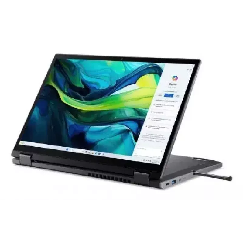 Acer Aspire Spin 14 ASP14-52MTN-79EW portátil 2 em 1, Intel Core Ultra 7 155U, 35,6 cm (14 polegadas) ecrã tátil WUXGA IPS 1920 x 1200, 32 GB de RAM, 1 TB SSD, Intel Graphics, Wi-Fi 6E, Windows 11 Home, cinzento aço
