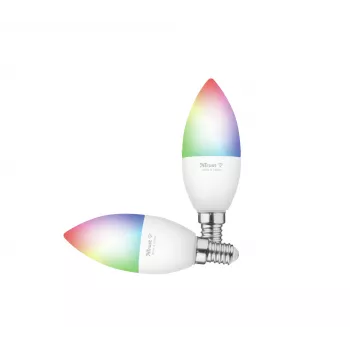 Lâmpada inteligente TRUST 71293 – Luz inteligente Wi-Fi, branco, AC, 37×100 mm, pack de 2