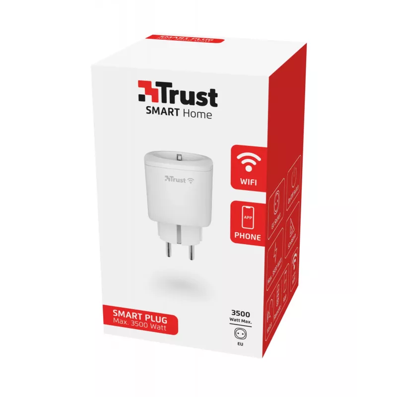 Tomada inteligente Trust 71289 3000 W branco interior sem fios Wi-Fi