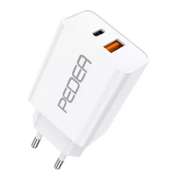 Carregador para dispositivos móveis PEDEA 60040100 universal branco AC carregamento rápido interior