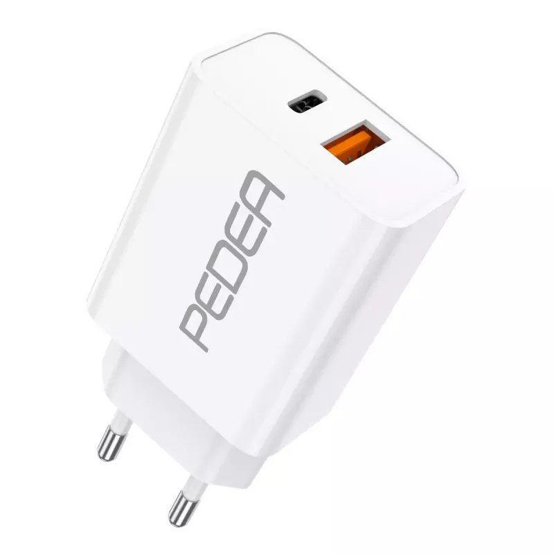 Carregador para dispositivos móveis PEDEA 60040100 universal branco AC carregamento rápido interior