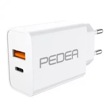 Carregador para dispositivos móveis PEDEA 60040100 universal branco AC carregamento rápido interior