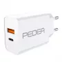 Carregador para dispositivos móveis PEDEA 60040100 universal branco AC carregamento rápido interior
