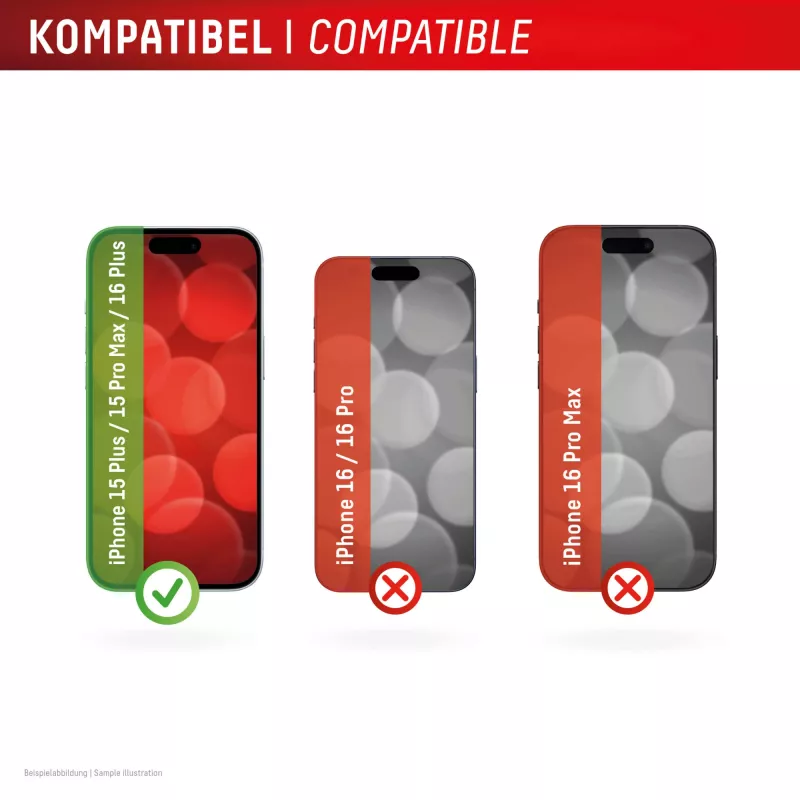Película de proteção de ecrã Displex (10H) para Apple iPhone 15 Plus/15 Pro Max/16 Plus, moldura de montagem Eco, resistente a riscos