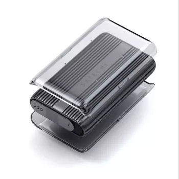 Caixa SSD Satechi USB4 NVMe SSD Pro 4 TB 40 Gbit/s cinzento transparente