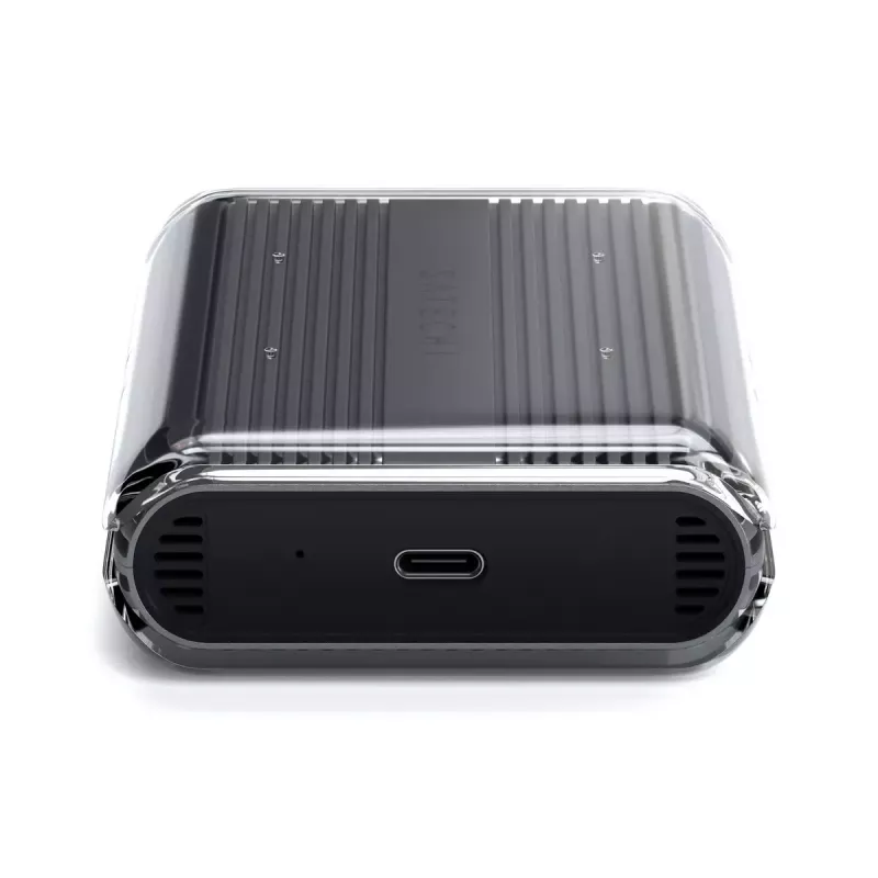 Caixa SSD Satechi USB4 NVMe SSD Pro 4 TB 40 Gbit/s cinzento transparente