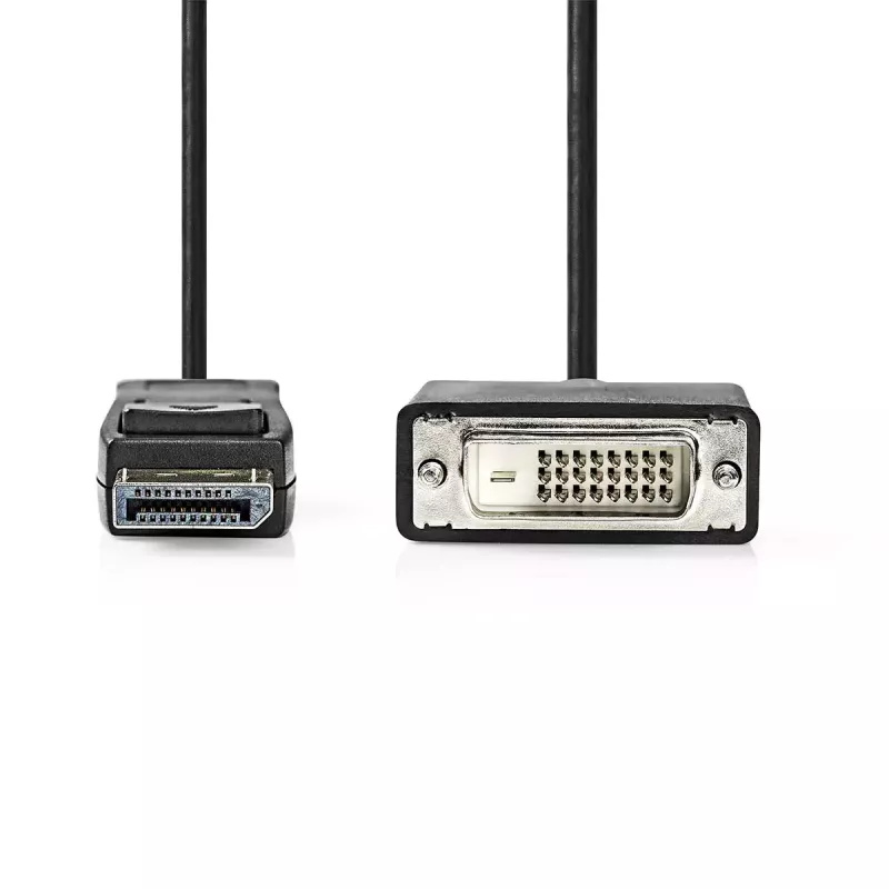 Adaptador de cabo de vídeo Nedis CCGL37200BK20 2 m DisplayPort para DVI-D preto