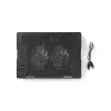 Base de arrefecimento para portátil Nedis NBCR200BK 2 ventoinhas 14 cm preto