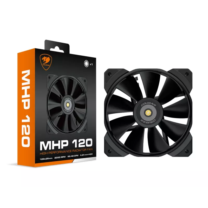 Ventoinha para caixa COUGAR MHP 120, Preto