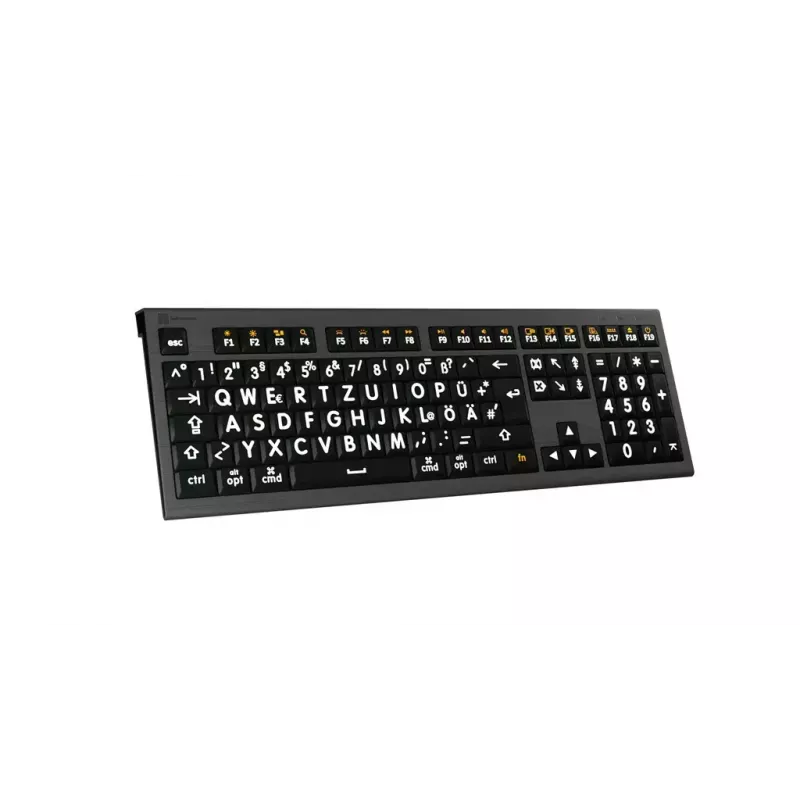 Logickeyboard LKB-LPWB-A2M-DE Teclado Universal USB QWERTZ Alemão Preto