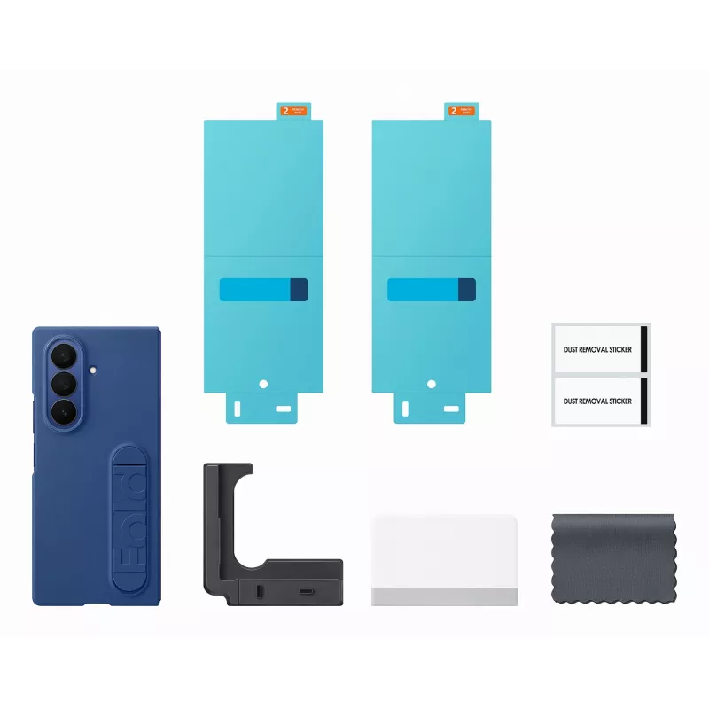 Capa protetora de silicone para Samsung Galaxy Fold7 — Azul, modelo EF‑MF966CNEGWW