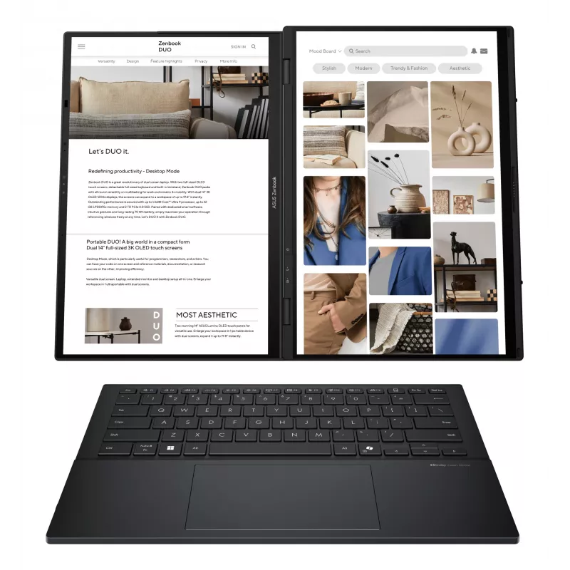 ASUS Zenbook Duo UX8406CA-QL194W Portátil 2-em-1, Intel Core Ultra 9 285H, 14