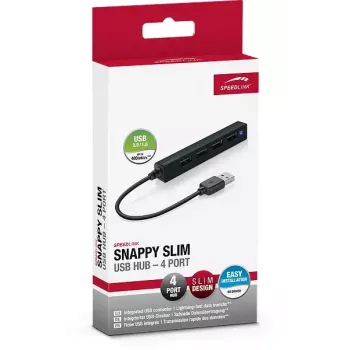 Hub SPEEDLINK SNAPPY fino 480 Mbit/s Preto