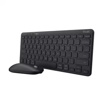 Teclado e rato Trust Lyra incluídos Escritório RF Wireless + Bluetooth QWERTZ Alemão Preto