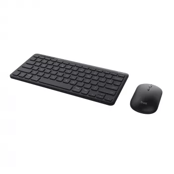 Teclado e rato Trust Lyra incluídos Escritório RF Wireless + Bluetooth QWERTZ Alemão Preto