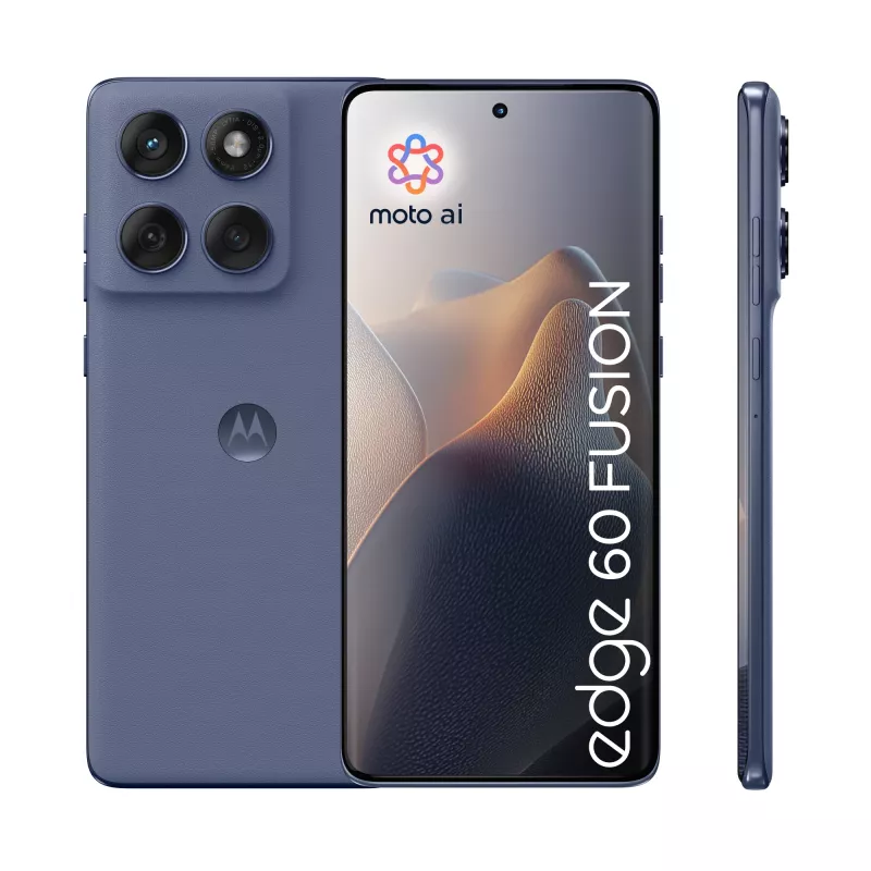 Smartphone Motorola edge 60 fusion — 6,67 polegadas OLED, MediaTek Dimensity 7300, 8 GB RAM, 256 GB, 50+13 MP, 5200 mAh, Dual SIM, cinzento