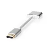 Cabo adaptador de vídeo Nedis CCTB37250AL02 0,2 m DisplayPort DVI-D prateado