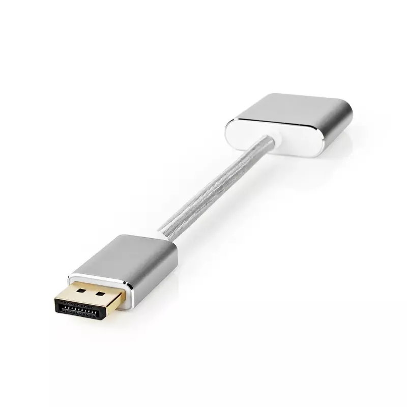 Cabo adaptador de vídeo Nedis CCTB37250AL02 0,2 m DisplayPort DVI-D prateado