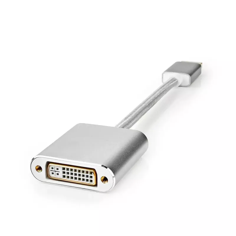 Cabo adaptador de vídeo Nedis CCTB37250AL02 0,2 m DisplayPort DVI-D prateado