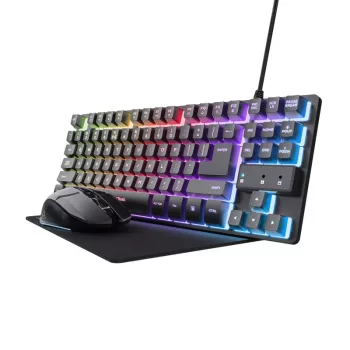 Teclado Trust GXT 794 rato incluído gaming USB QWERTZ alemão preto