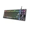 Teclado Trust GXT 794 rato incluído gaming USB QWERTZ alemão preto