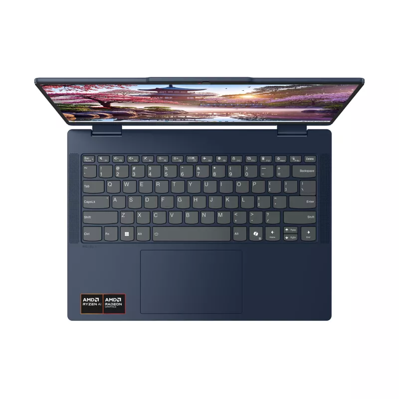 Lenovo IdeaPad 5 2-em-1 14AKP10 Copilot+ PC AMD Ryzen™ AI 7 350 Híbrido (2-em-1) 35,6 cm (14 polegadas) ecrã tátil WUXGA 16 GB LPDDR5x-SDRAM 1 TB SSD Wi-Fi 7 (802.11be) Windows 11 Home azul