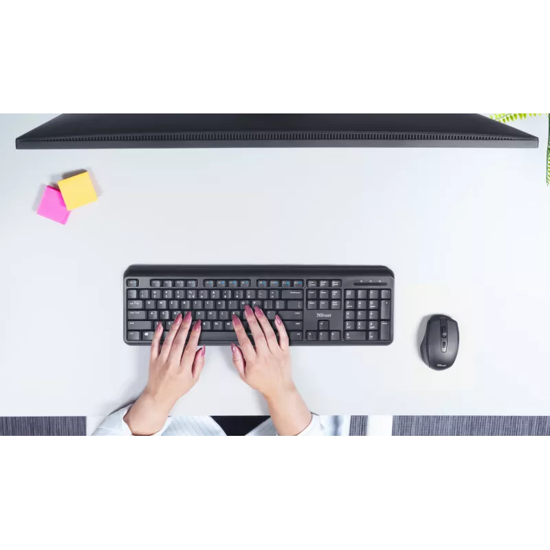 Teclado e rato Trust TKM-350 Office RF Wireless QWERTZ alemão preto