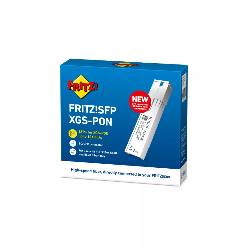 Módulo transceptor de rede FRITZ! SFP XGS-PON fibra ótica 10000 Mbit/s