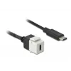 Módulo Keystone DeLOCK 86399 Plano Preto Branco USB C