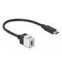 Módulo Keystone DeLOCK 86399 Plano Preto Branco USB C