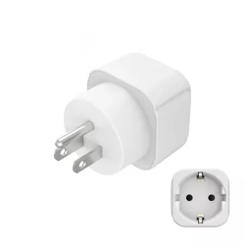 Adaptador de ficha de rede Hama 00223438 Type B Type C (ficha euro)+Type F Branco