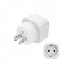 Adaptador de ficha de rede Hama 00223438 tipo B tipo C (ficha euro)+tipo F Branco