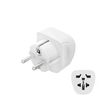 Adaptador de ficha de rede Hama 00223456 tipo E/F Hybrid Universal Branco