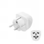 Adaptador de ficha de rede Hama 00223456 tipo E/F Hybrid Universal Branco