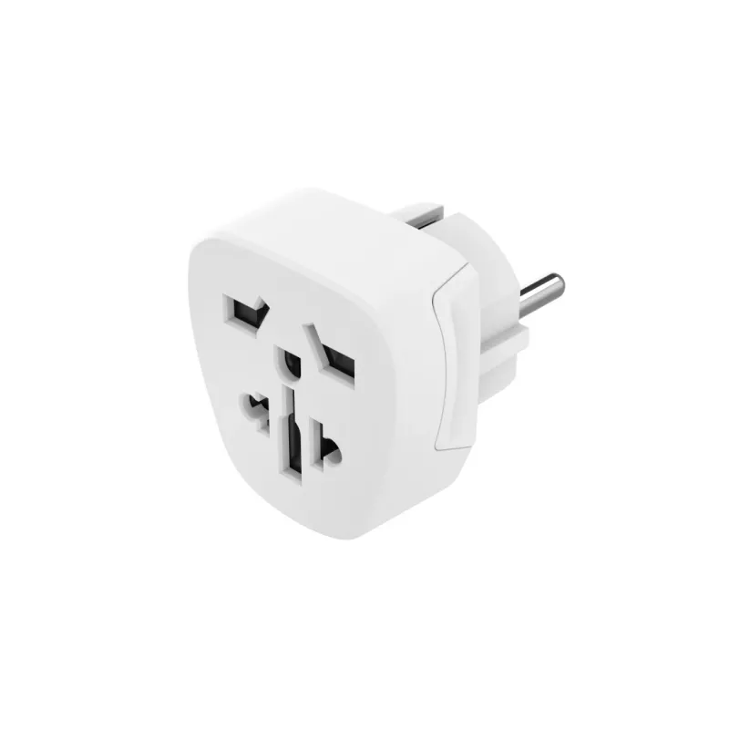 Adaptador de ficha de rede Hama 00223456 tipo E/F Hybrid Universal Branco