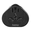 Adaptador de ficha de rede Hama 00223454 tipo E/F Hybrid Universal Preto
